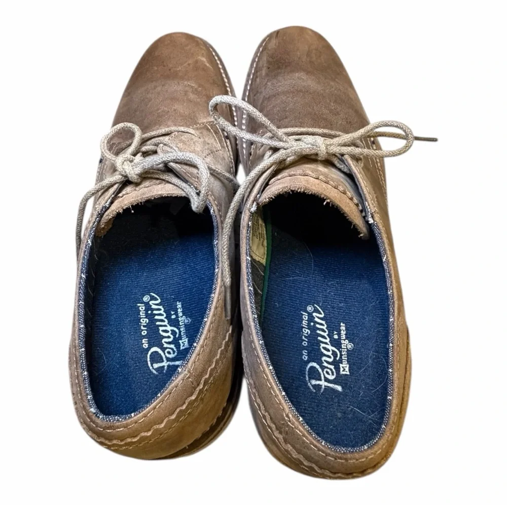 Original Penguin Suede Derby Shoes Brown Lace Up Oxford Mens Size‎ 10 Casual